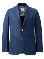 コットン/リネンインディゴジャケット/ネイビー(093)