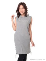 スピンドル刺繍入りパーカーチュニック/コイハイ