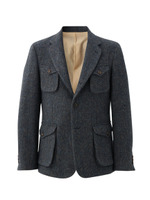 ドネガルヘリンボンツイードジャケット/ブルー(492)