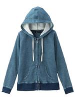 パイルデニムカーディガンファブリック/ブルー(092)