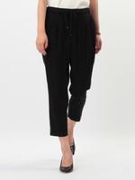 鹿の子風ゆるリラックスパンツ/ブラック(019)