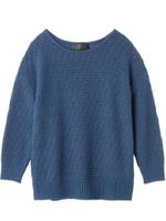 透かし編みニットプルオーバー/ブラック(019)