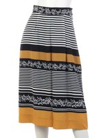 (PRINT)LPT-15214 W/ELASTIC GAUCHO PANTS/YELLOW