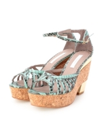 MIXプラットフォームサンダル/グリーン系(021)