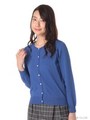R/N天竺カーデ8分袖　2/ブルー