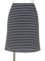 【BED&BREAKFAST】Ponte Stripe Skirt/WHITEmix