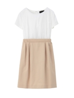 オックス切り替えワンピース/ホワイト(001)