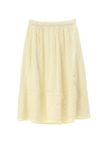 ガーゼ風ミディスカート/ホワイト(001)