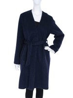 シャギーノーカラーコート/アイボリー