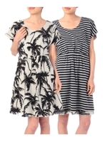 パームツリー柄リバーシブルワンピース/ピンク(572)