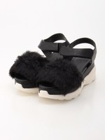 ファーサンダル/オフホワイト