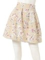 フラワージャガードスカート/ベージュ
