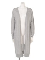 ライトニットロングカーデ/BLK