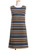 マルチボーダーノースリワンピース/グリーン