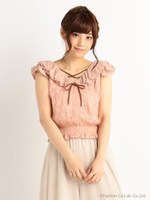 【LIZ LISA】レース×スエードトップス/ピンク