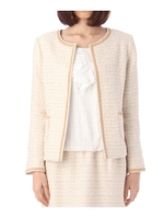 ◆シャイニーツイードジャケット/ベージュ系(452)