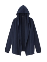 ショールカラーフーデッドカーディガン/ネイビー(093)