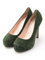 スエードパンプス/グリーン