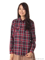 チェック柄シャツ長袖　3/コン