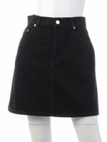 デニムフレアミニSK/ブラック