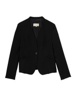 ノーカラーウールストレッチジャケット/チャコールグレー(014)