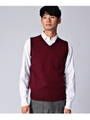 ベーシックニットベスト/ボルドー(064)