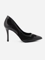 ポインテッドカットアウトヒールパンプス / POINTED CUT-OUT HEELS/Black