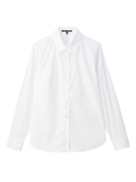 レギュラーカラーストレッチブロードシャツ/ホワイト(002)