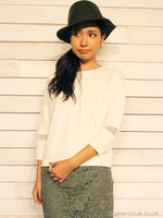 異素材スリーブ裏毛ＰＯ/グレー