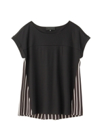 切り替えストライププルオーバー/ブラック(019)