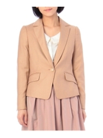 袖裏レース切り替えジャケット/ベージュ(052)