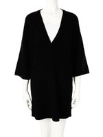 Vネックニットワンピース/アイボリー