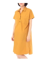タイプライターシャツワンピース/マスタード(033)