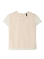 バックボタンメッシュシャツ/ホワイト(003)