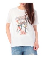 ヴィンテージ風かすれプリントTシャツ/カーキ(027)