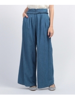 Supreme LaLa ウエストフリルワイドパンツ/ネイビー(093)