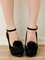 S・リボンウェッジ/パンプス/アカ