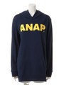【ANAP】ANAPロゴ無地/迷彩2パターンフーディチュニック/GRY