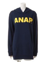【ANAP】ANAPロゴ無地/迷彩2パターンフーディチュニック/GRY