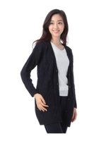 アイレットケーブルニットカーディガン/サンドベージュ(053)