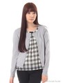 インナーフロッキーチェックアンサンブル/ライトブルー