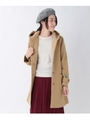 ウール混フーテッドコート/ベージュ(052)