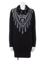 ストールプリントワンピ/オフホワイト