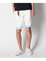 ダブルラインベルト付きハーフパンツ/ホワイト(001)