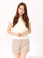 ツイード調ショートパンツ/ベージュ