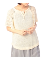 テープヤーンニットプルオーバー/オフホワイト(003)