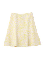 フラワーレース風ジャカードスカート/イエロー(432)