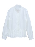 フリルヘムブラウス/ホワイト