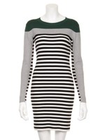 ボーダーニットワンピース/GRN