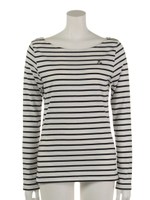 ボーダー綿天竺−２/ブラック系